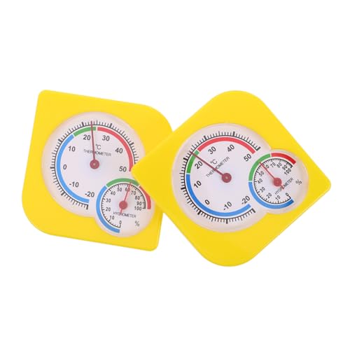 Toyvian 2 Hygrometer Thermometer mit Großem Display Präzise Temperatur Luftfeuchtigkeitsmessung Wandmontierbar Tischgerät Nutzbar Modernes Design für Zuhause Büro Gewächshaus von Toyvian