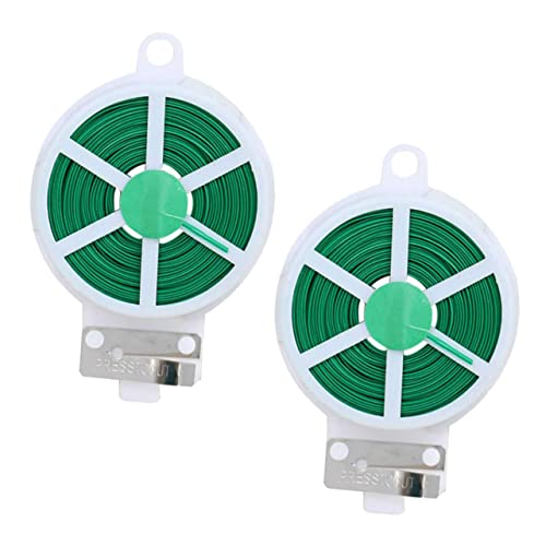 Toyvian 2 Rollen Pflanzenbinder Kunststoffummantelter Garten Draht mit Integriertem Cutter Flexible Langlebige Pflanzendraht Bindebänder für Garten DIY Pflanzenfixierung und Toyvian 2 Rollen Pflanzenbinder Kunststoffummantelter Garten Draht mit Integriertem Cutter Flexible Langlebige Pflanzendraht Bindebänder für Garten DIY Pflanzenfixierung und von Toyvian