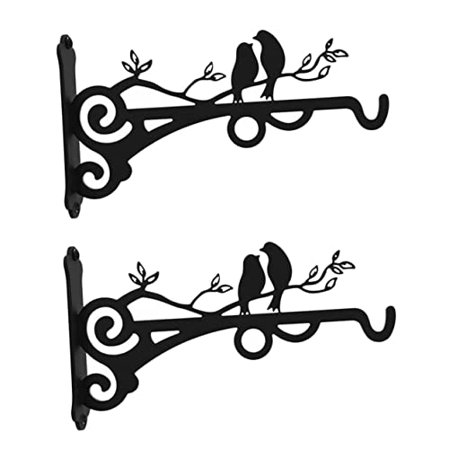 Toyvian 2 STÜCK Wandhalterungen aus Robustem Eisen für Blumentöpfe Vintage Hängekörbe Wandhaken Dekorative Pflanzhalter für Balkon Garten Rustikaler Metallhalter für Laternen und Bonsai von Toyvian