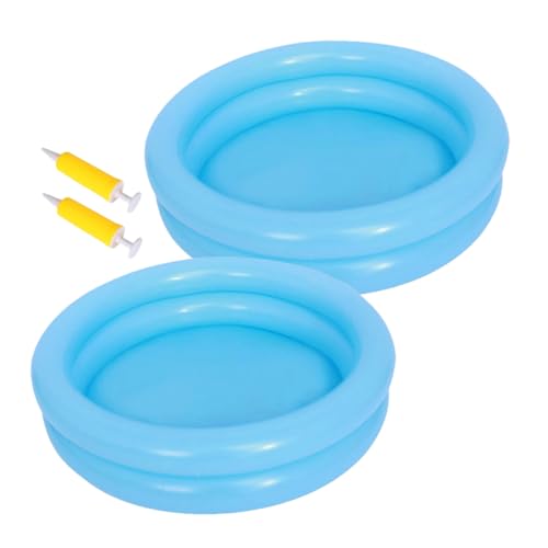 Toyvian Aufblasbarer Kinderpool 2 Satz Runder Babypool für und Außen Tragbarer Schwimmpool in Bunten Designs für Sommerpartys Spielspaß für Jungen und Mädchen von Toyvian