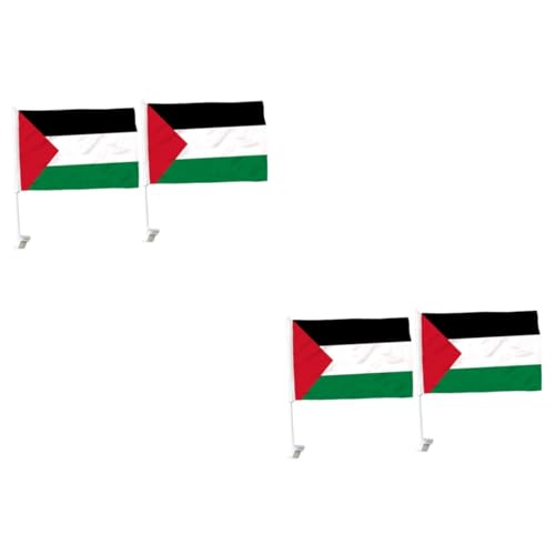 Toyvian 2 Sätze Autofensterflaggen Dekorstange Fahrzeughalterung Autoflagge Fenster Fensterflaggen Lest Für Nationalflaggenschmuck Autofensterbanner Polyester 2 Stücke * 2 von Toyvian
