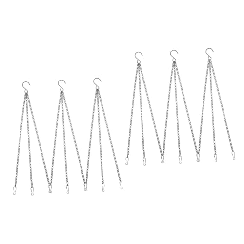 Toyvian 2 Sätze Hängende Ketten Für Blumenampeln Verstellbare Metallketten Mit Haken Langlebige Aufhängekette Für Blumentöpfe Vogelhäuser Und Laternen 3 Stücke * 2 Toyvian 2 Sätze Hängende Ketten Für Blumenampeln Verstellbare Metallketten Mit Haken Langlebige Aufhängekette Für Blumentöpfe Vogelhäuser Und Laternen 3 Stücke * 2 von Toyvian
