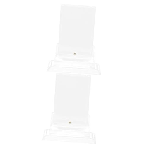 Toyvian 2 Sätze Kartenhalter Magnetischer Halterung für Präsentation von Sammelkarten und Spielkarten Transparentes Design für Home Office und Desktop Nutzung von Toyvian