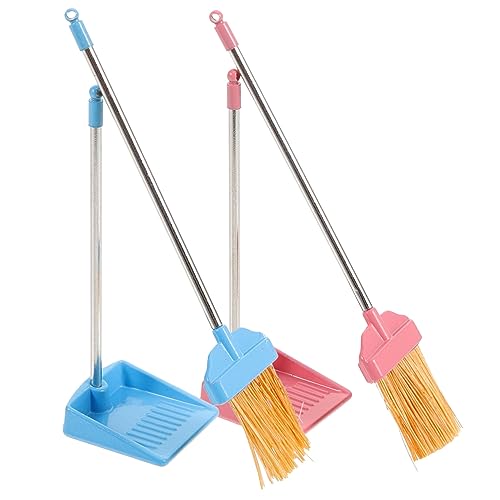 Toyvian 2 Sätze Kleine Hausdekor-kehrschaufel Mini-möbelmodell Mini-hausverzierung Mini-Besen Mini- -dekore Miniaturen Simulation Besen Mini Zimmerbesen Simulierte Kehrschaufel Plastik von Toyvian