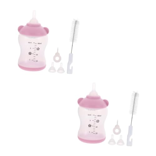 Toyvian 2 Sätze Kleines Haustier Aufzuchtflasche Bpa Frei PP Hitzebeständig Auslaufsicher für Welpen Kätzchen und Kleine Haustiere Tragbar mit Klarer Teilig von Toyvian