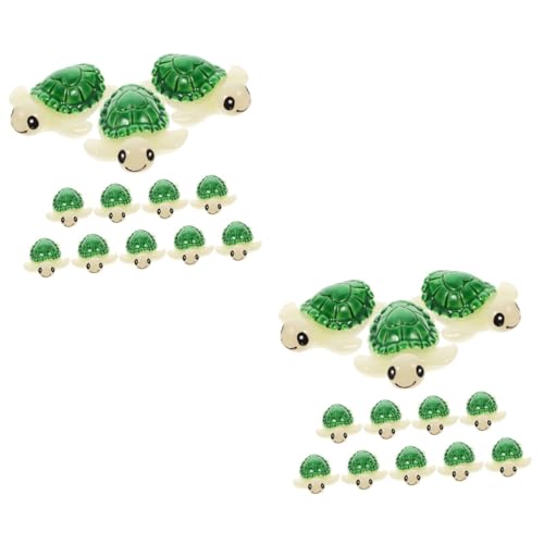 Toyvian 2 Sätze Mini-schildkröten-Modell Miniatur Ornamente Im Freien Winzig Zahlen Schildkröten-statuen- Mikroschildkröte Mini-Schreibtisch-schildkröten- Kunstharz 12 Stücke * 2 von Toyvian