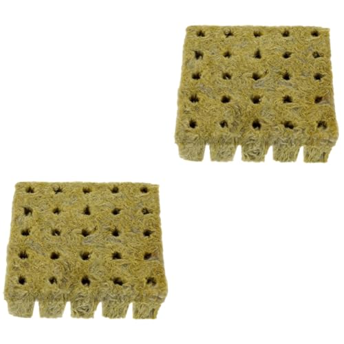 Toyvian 2 Sätze Sämlinge Blockieren Erdloser Block Würfel Wachsen Block Wachsen Hydroponischer Wollblock Stecker Umpflanzen Kulturset Ohne Erde Hydroponik-kit Steinwolle 100 Stück * 2 von Toyvian