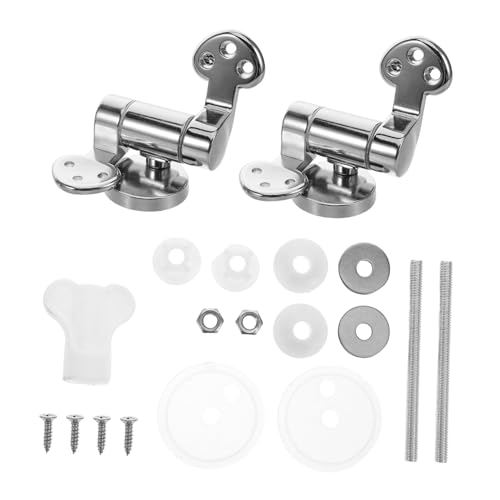 Toyvian 2 Sätze Zinklegierung Toilettensitz Scharniere Beschichtet Rostfrei Passend Soft Close Ersatzteil Mit Montageschrauben Einfache Installation Badezimmer Zubehör von Toyvian