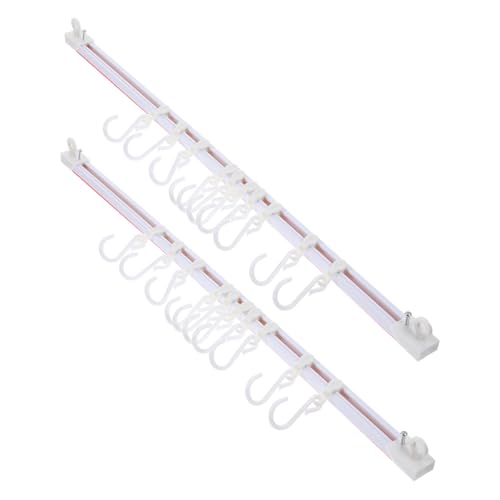 Toyvian 2 Satz Teiliges Selbstklebendes Küchen hängeregal mit Stabilen Verschiebbaren Haken Wandhalterung aus Hochwertigem Kunststoff Platzsparend und Vielseitig für Küchenutensilien von Toyvian