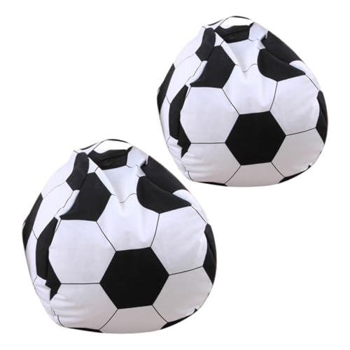 Toyvian 2stücke Teiliges Fußball-plüsch Aufbewahrungstasche Für Junge Mädchen Große Kapazität Für Spielzeug Kleidung Und Bücher Weich Und Bequem Für Zuhause Reisen Und von Toyvian