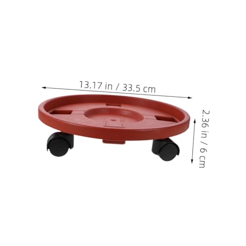 Toyvian 2 Stück Bewegliche Blumenuntersetzer mit Lenkrollen Robuste Pflanzenroller für Schwere Blumentöpfe Wetterfester Runder Blumentopfständer für Innen und Außenbereich Modern und von Toyvian