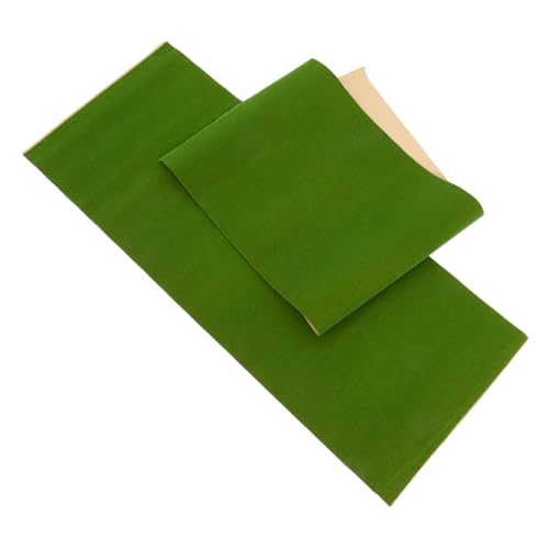 Toyvian 2 Stück DIY Teiliges Flocking Grasmatte Künstlicher Grüner für Modellbau Miniatur Eisenbahn Dekoration Realistische Grasbasis für Sandtisch und Heimdekoration von Toyvian