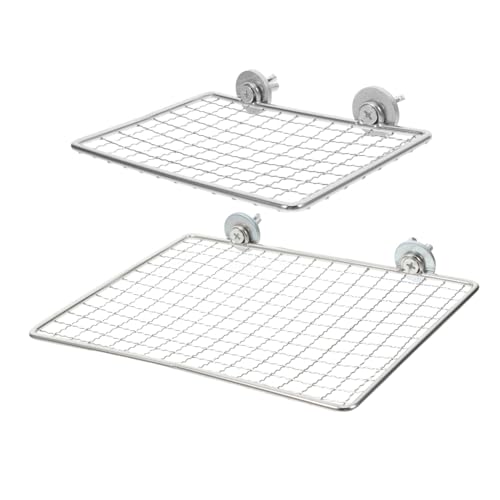 Toyvian 2 Stück Edelstahl Papagei Sitzstange Multifunktionale Große Vogelplattform als Ruhe und Sprungstand Einfache Geeignet für Vogelkäfige Zuhause Zoofachhandel von Toyvian