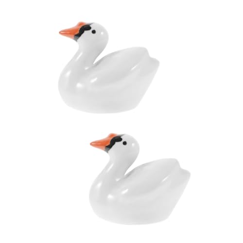Toyvian 2 Stück Enten Ornamente Heimdekoration Aquarium Lebensechte Dekoration Figur Fischtank Schwimmende Tier Ornamente Schreibtisch Tier Enten Statue Kleiner Schlüssel von Toyvian