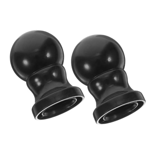 Toyvian 2 Stück Flaggenmast Kugelaufsatz Schwarz Einfach zu Montierender Flag Pole Cap Ball Topper Dekorative und Flag Pole Accessories für Innen und Außenbereich von Toyvian