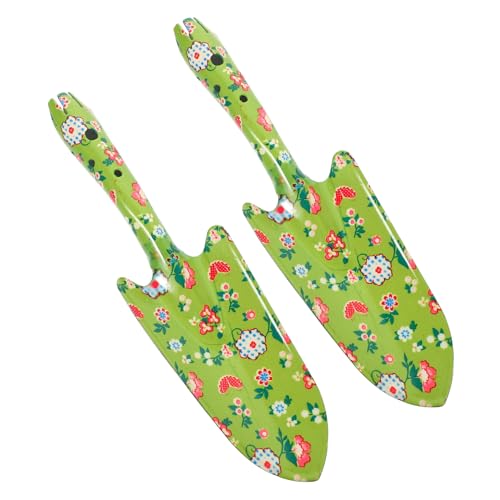 Toyvian 2 Stück Gedruckte Gartenwerkzeug für Blumentöpfe Strapazierfähige Eisen für Umpflanzen und Umgraben im Garten Zufälliges Muster von Toyvian