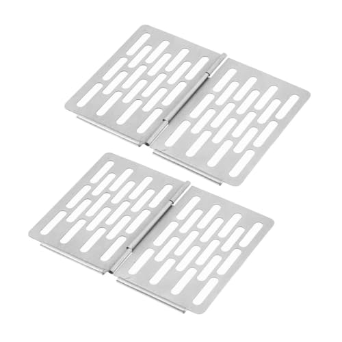 Toyvian 2 Stück Grill Campinggrill Holzkohle Outdoor Grillrost Tablett Barbecue Grillzubehör Rost Barbeque Multifunktionsnetz Grillnetz Grillgitter Versorgung Edelstahl Silber von Toyvian