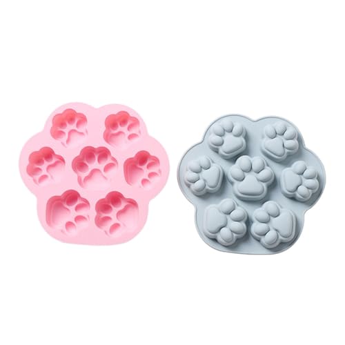 Toyvian 2 Stück Handgemachte Seifenform Katzenpfote Silikon Backform für Kekse und DIY Kuchen Dekoration in Blau und Wiederverwendbar Leicht zu Reinigen für Haustierliebhaber und Kreative von Toyvian