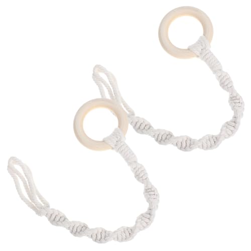 Toyvian 2 Stück Handgewebte Makramee Pflanzenaufhänger Verlängerung aus Robustem Baumwollseil Boho Stil Pflanzenschnur für Sichere Hängepflanzen Innen Außen DIY Freundlich und Langlebig von Toyvian