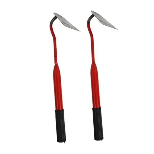 Toyvian 2 Stück Handhacke mit Gummiertem Griff Robuste Gartenhacke aus Leichtes Unkrautwerkzeug für Bodenlockerung Vielseitig für Blumen Gemüse und Gartenarbeit Geeignet von Toyvian