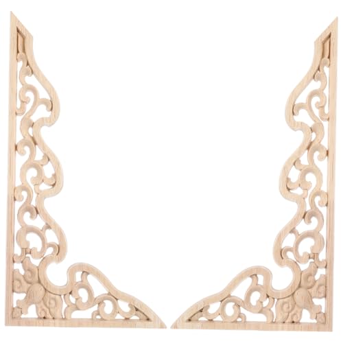 Toyvian 2 Stück Holz Schnitzerei Applique Unlackiert Holzornament Möbel Tür Wand Dekoration Klassisch Handgefertigt Robust Vielseitig Toyvian 2 Stück Holz Schnitzerei Applique Unlackiert Holzornament Möbel Tür Wand Dekoration Klassisch Handgefertigt Robust Vielseitig von Toyvian