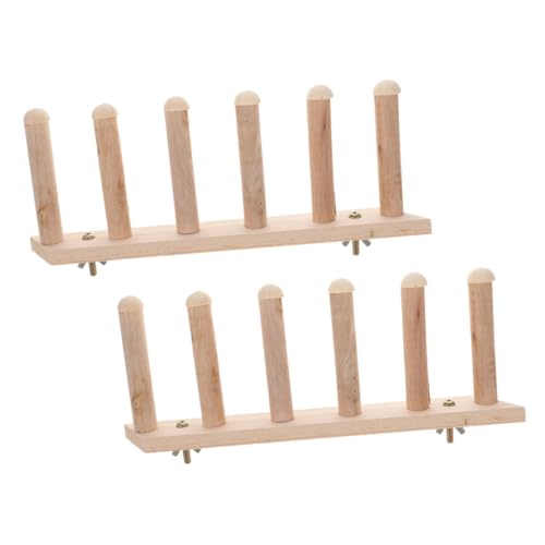 Toyvian 2 Stück Katzen Wandregal aus Holz mit Stabiles Katzenmöbel Klettern und Ausruhen Platzsparende Wandmontage für Wohnung Sicheres Kletterleiter Zubehör für Haustiere von Toyvian