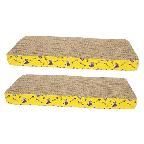 Toyvian 2 Stück Katzenspielzeug Kratzbrett aus Wellpappe für Gesunde Krallenpflege Interaktive Spielmöglichkeit zur Reduzierung von Langeweile Robust und Katzenfreundlich von Toyvian