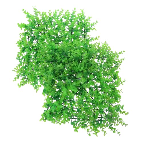 Toyvian 2 Stück Künstliches Eukalyptus Gras Wandpaneel Grünpflanze Sichtschutz Outdoor Indoor Wiederverwendbar Einfach zu Montieren Garten Wanddekoration Rustikal von Toyvian
