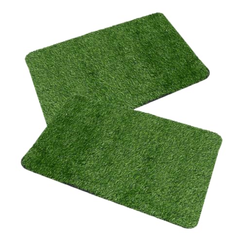 Toyvian 2stücke Kunstrasen Fußmatte Für Eingangsbereich Veranda Außen Und Innenbereich Realistische Grasmatte Leicht Zu Reinigen Wetterbeständig Komfortabel von Toyvian