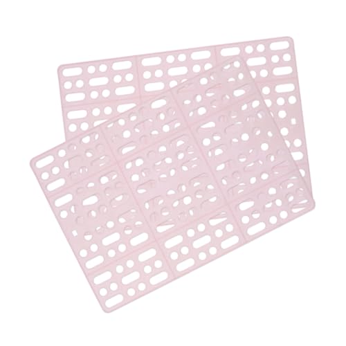 Toyvian 2 Stück Kunststoff Haustier Fußmatten mit Fixierlaschen rutschfeste Kaninchen Spielplatz Bodenmatte Hygienische Nager Kunststoffpads für Käfige Rosa von Toyvian
