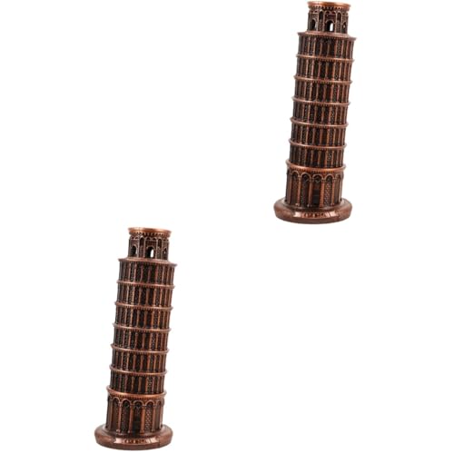 Toyvian 2 Stück Leaning Tower of Pisa Statue aus Architektonisches Deko Objekt für Tisch Wohnzimmer Büro Handgefertigte Figur im Retro Stil Kupferfarben Toyvian 2 Stück Leaning Tower of Pisa Statue aus Architektonisches Deko Objekt für Tisch Wohnzimmer Büro Handgefertigte Figur im Retro Stil Kupferfarben von Toyvian