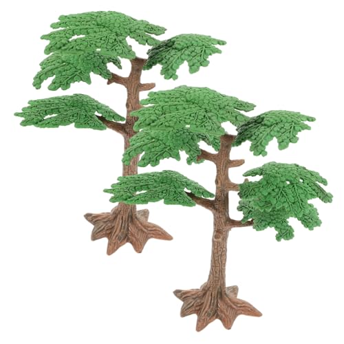 Toyvian 2 Stück Mikro-landschaftsbaum Modellbäume Mini-landschaftsbaummodell Klein Anlage Mini-bäume Zum Basteln Sandtischbaummodell Künstlich Gefälschter Baum Wald Mini -Baum PVC Green von Toyvian
