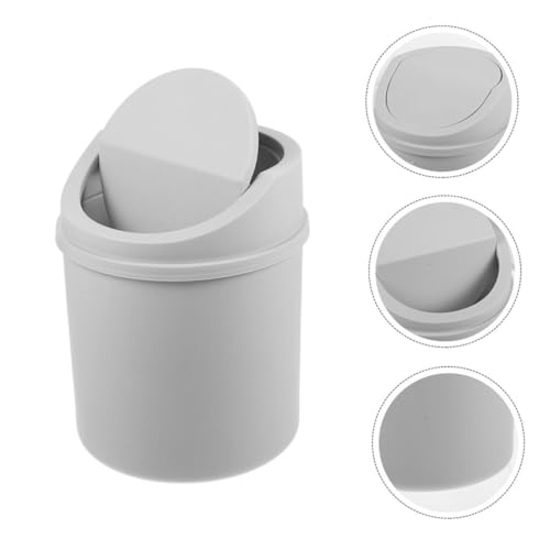 Toyvian 2 Stück Miniatur Desktop Mülleimer mit Schwingdeckel Kompakter Abfalleimer für Büro Wohnzimmer Schlafzimmer Vielseitiger Aufbewahrungseimer für Kleinteile Platzsparend und von Toyvian