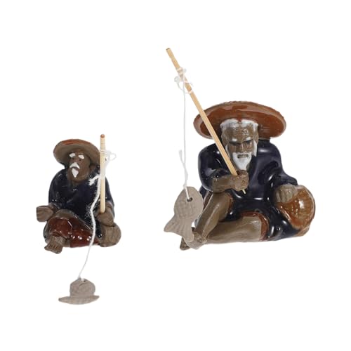 Toyvian 2 Stück Miniatur Keramik Fischerfigur Sitzen Fischerskulptur Bonsai Dekoration für Aquarium und Zen Garten Sicher für Süßwasser Leicht zu Reinigen für Micro-landschaften Toyvian 2 Stück Miniatur Keramik Fischerfigur Sitzen Fischerskulptur Bonsai Dekoration für Aquarium und Zen Garten Sicher für Süßwasser Leicht zu Reinigen für Micro-landschaften von Toyvian