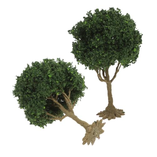 Toyvian 2stücke Miniatur-baumfiguren Aus Kunststoff Für Modellbahnanlagen Puppenhäuser Und Dioramen Detaillierte Verarbeitung von Toyvian