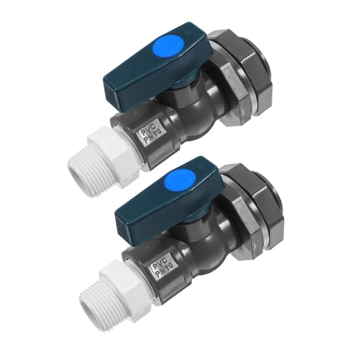 Toyvian 2 Stück PVC Regentonnenventil mit Einstellbarem Wasserhahn für Regenwassersammlung Gartenschlauchadapter Outdoor Regenwasserverteiler für Rinnen und Bewässerung von Toyvian