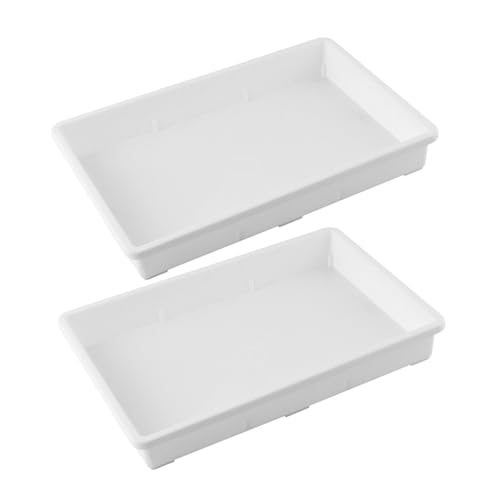 Toyvian 2 Stück Rechteckige Blumentopf Untersetzer Kunststoff Wiederverwendbare Pflanzenschalen für Bonsai und Gartenpflanzen zum Abfangen von Wasser und Verhindern von Leckagen Toyvian 2 Stück Rechteckige Blumentopf Untersetzer Kunststoff Wiederverwendbare Pflanzenschalen für Bonsai und Gartenpflanzen zum Abfangen von Wasser und Verhindern von Leckagen von Toyvian
