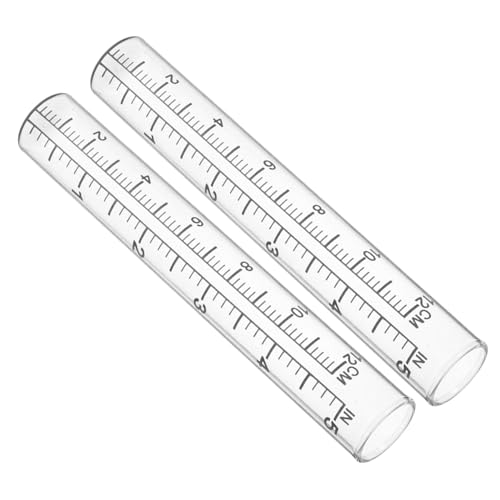 Toyvian 2 Stück Regenmesser Grasstärke Außenthermometer Für Terrasse Wasserzähler Für Freilandanlagen Regenwassermesser Regenguagen Ersatzschlauch Bewässerungsmesser Transparent Glas von Toyvian