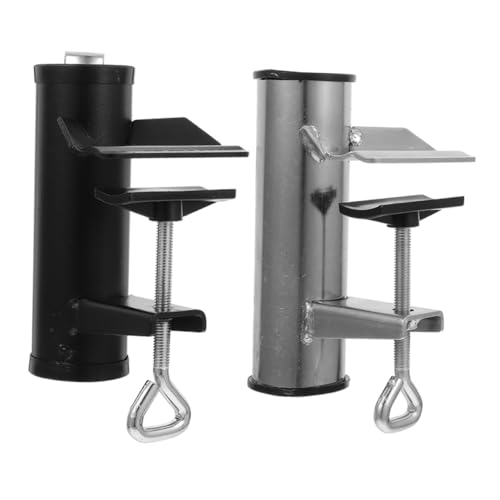 Toyvian 2 Stück Robuster Sonnenschirmhalter Klemme Wetterfester Outdoor Schirmhalter für Balkon Terrasse Halterung für Tisch Stuhl Einfache Installation ohne Werkzeug Platzsparende von Toyvian