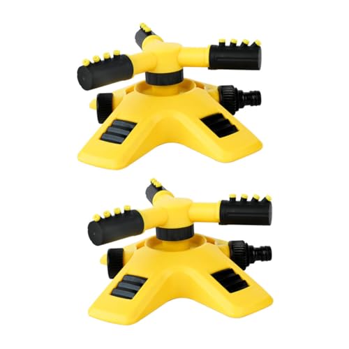 Toyvian 2 Stück Rotierender Gartensprenger Automatischer Sprinkler aus Robustem mit Stabilem Sockel Verstellbarer Gartenbewässerung für Kleine Rasenflächen und Hochbeete von Toyvian