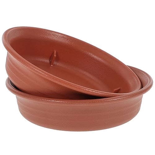 Toyvian 2 Stück Runder Pflanzuntersetzer Dickerem Kunststoff Wasserfeste Blumenkübelunterlage für und Außenpflanzen Schützt Oberflächen und Fängt Überschüssiges Wasser von Toyvian