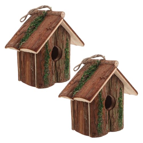 Toyvian 2 Stück Rustikales Hänge Vogelhaus aus Holz Wetterfestes Hummingbird House Villenstil Nistkasten für Garten Balkon und Outdoor Natürliche Gartendekoration Toyvian 2 Stück Rustikales Hänge Vogelhaus aus Holz Wetterfestes Hummingbird House Villenstil Nistkasten für Garten Balkon und Outdoor Natürliche Gartendekoration von Toyvian