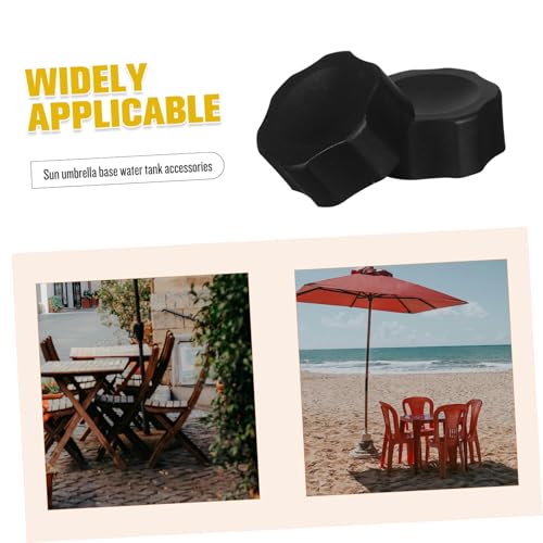 Toyvian 2 Stück Schirmständer Abdeckung mit Ablauflöchern Uv-beständig Innendurchmesser Schutz für Sonnenschirmbasis Outdoor und Terrasse Dunkles Zubehör von Toyvian
