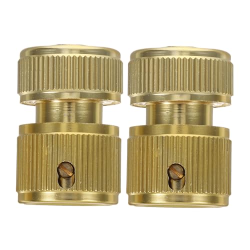 Toyvian 2 Stück Teiliges Aluminiumlegierung Wasserrohrverbinder Schnellkupplung Schlauchanschluss Robust Leicht Installieren für Gartenbewässerung und Haushalt von Toyvian