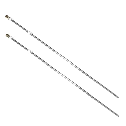 Toyvian 2 Stück Teiliges Fahnenmast Segmentiger Drehbarer Wetterfester Garten Flaggenstab mit Verschleißfestem Material Stabiler Outdoor Fahnenhalter für Starken Wind von Toyvian