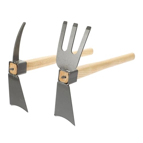Toyvian 2 Stück Teiliges Gartengeräte mit Gartenhacke und Holzgriff Rostfrei Leicht und Langlebig Multifunktional für Unkrautentfernung Bodenlockern und Pflanzenpflege im Garten und Toyvian 2 Stück Teiliges Gartengeräte mit Gartenhacke und Holzgriff Rostfrei Leicht und Langlebig Multifunktional für Unkrautentfernung Bodenlockern und Pflanzenpflege im Garten und von Toyvian
