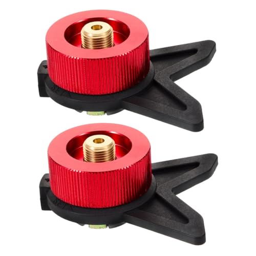 Toyvian 2 Stück Teiliges Gas Kartuschen Adapterset Messing mit Stativ Sicherer für Campingkocher Kompatibel mit Verschiedenen Gaskartuschen Tragbarer Gasflaschen Umrüstadapter für Outdoor von Toyvian