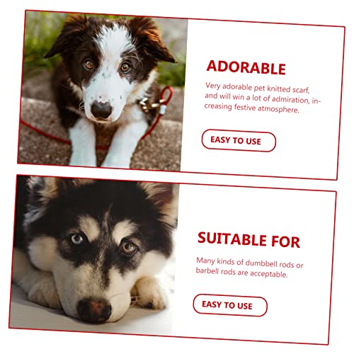 Toyvian 2 Stück Teiliges Gestrickter Weihnachts Halsschals für Haustiere Verstellbare Festliche Pet Kostüm Accessoires mit Weihnachtsmann und Tannenbaum Design Passend für Katzen und von Toyvian
