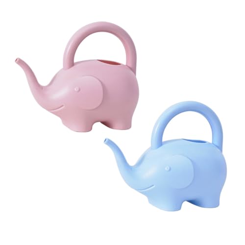 Toyvian 2 Stück Teiliges Gießkannen Tiermotiv Design Leichte Kunststoff Sprinklerkannen für Blumen Pflanzen Garten Komfortabler Griff Gleichmäßiger Wasserfluss Blau und Wiederverwendbar von Toyvian