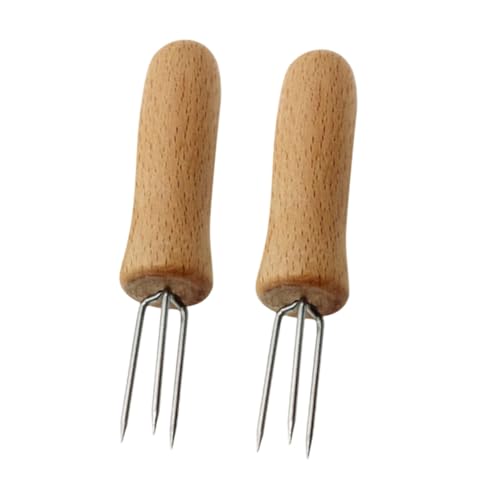 Toyvian 2 Stück Teiliges Grillbesteck aus Langlebigem mit Holzgriff Praktische Maiskolben und Obstgabeln für Outdoor Camping Picknick und Grillpartys Einfach zu Transportieren und Robust Toyvian 2 Stück Teiliges Grillbesteck aus Langlebigem mit Holzgriff Praktische Maiskolben und Obstgabeln für Outdoor Camping Picknick und Grillpartys Einfach zu Transportieren und Robust von Toyvian